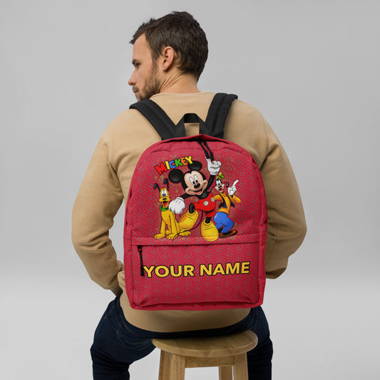 Personalization Red Mouse Backpack