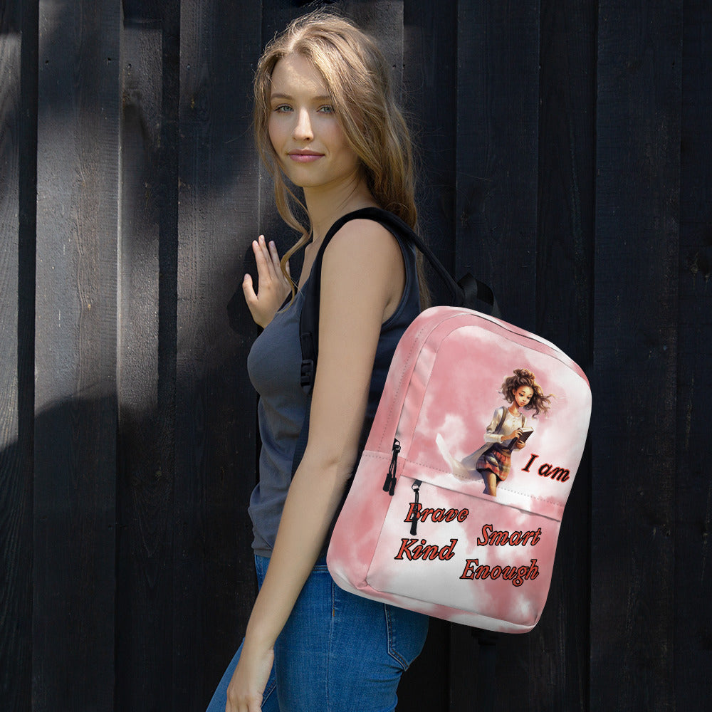 Pink Plaid Affirmation Backpack