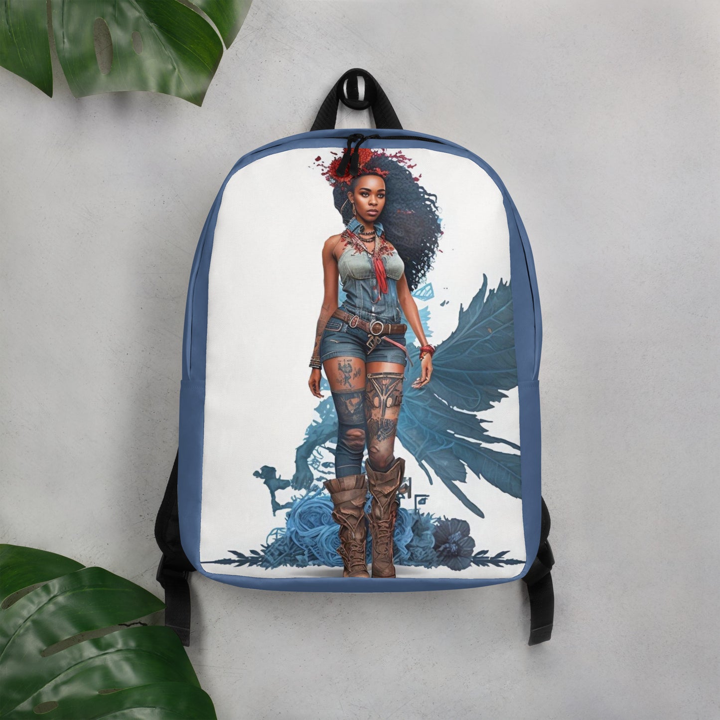 Strong Woman Blue Backpack