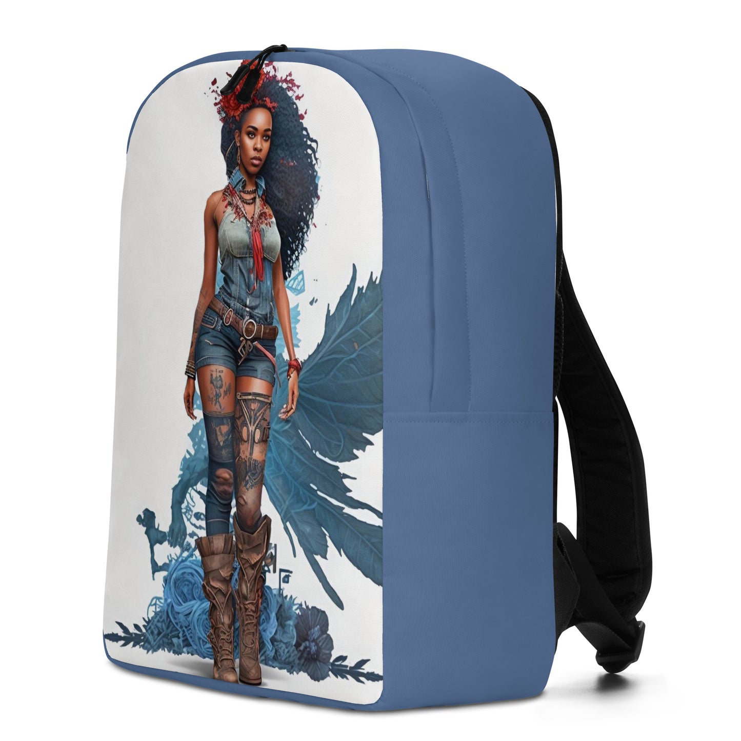 Strong Woman Blue Backpack