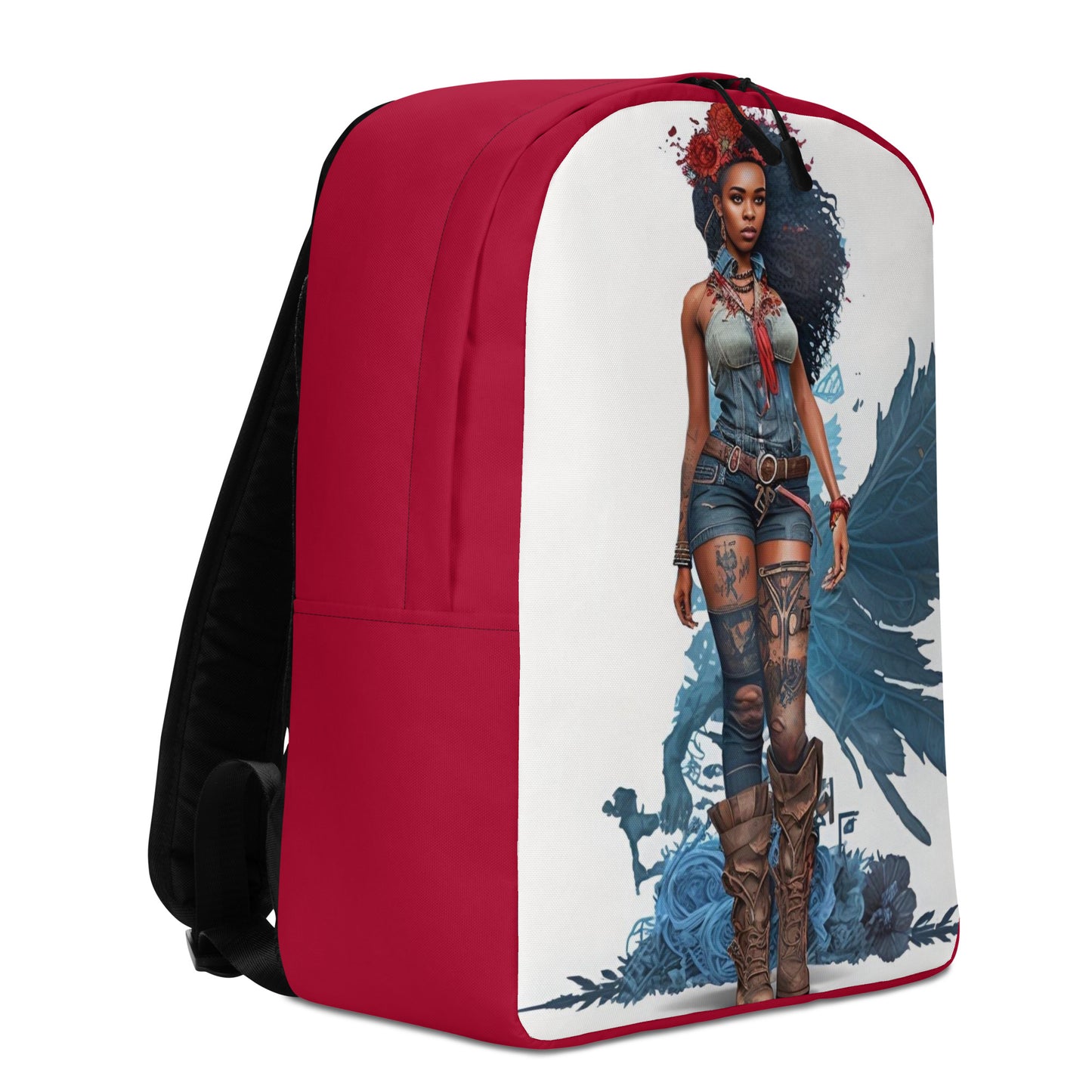 Strong Woman Red Backpack