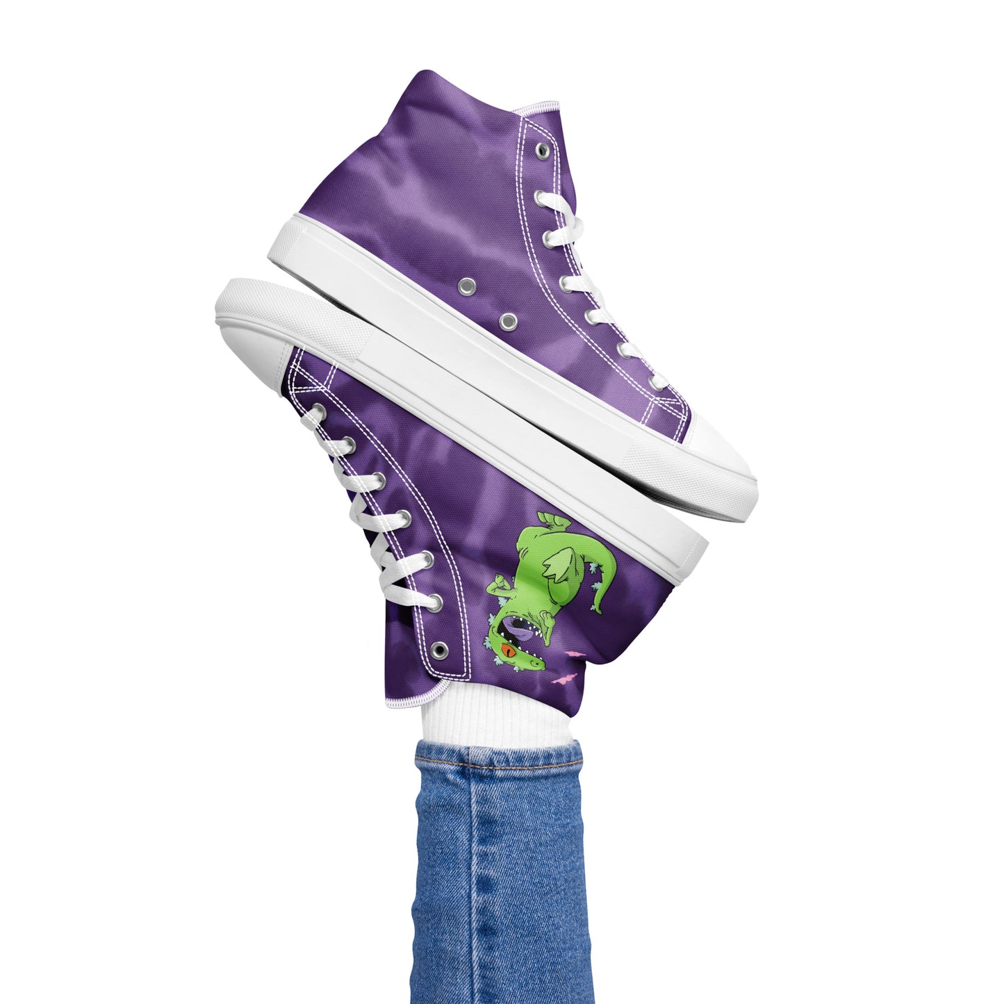 Purple Reptar Women's high top shoes